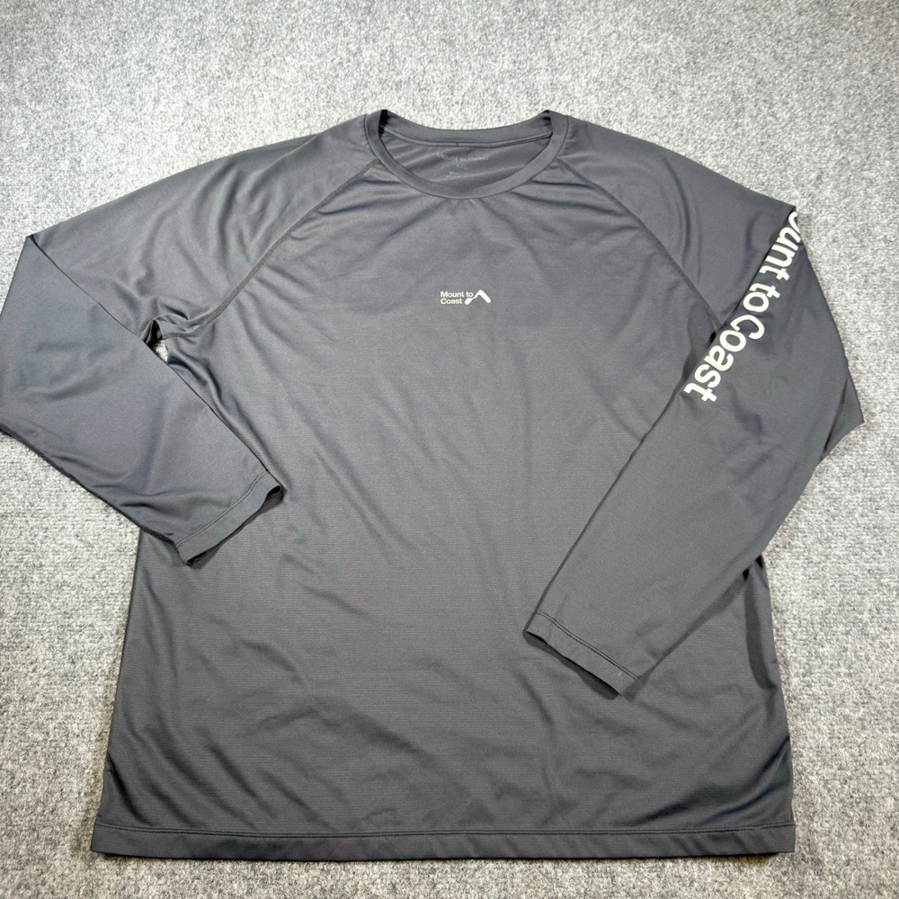 Mount to Coast Running Performance Long Sleeve Shirt Mens 2XL Black